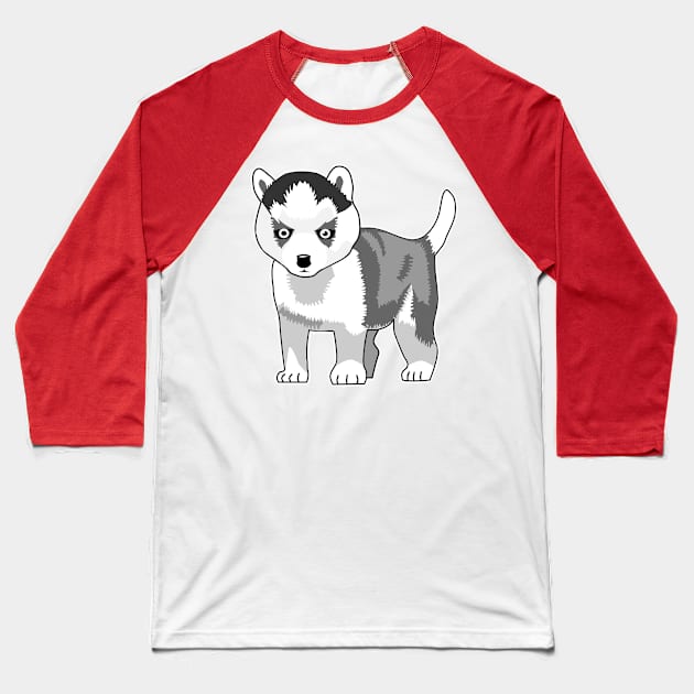 Siberian Husky Baseball T-Shirt by denip